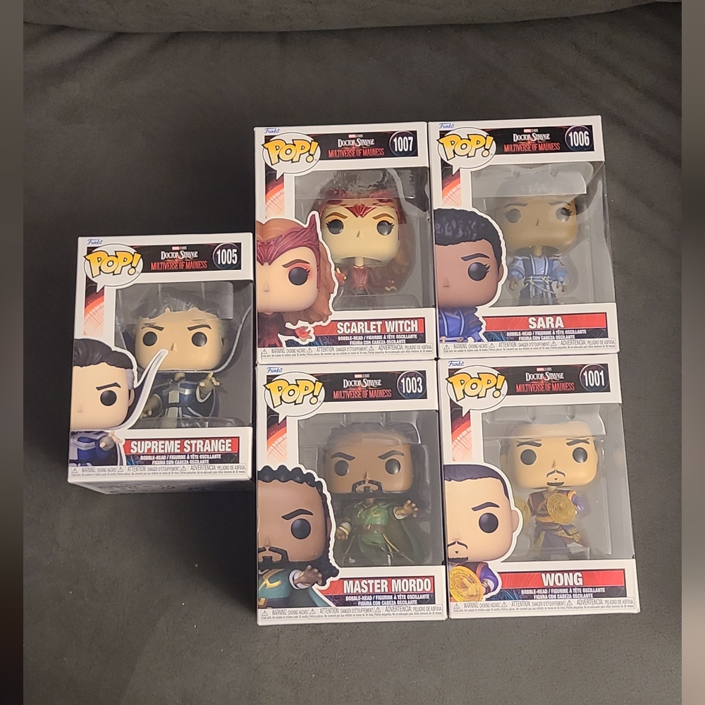 Set of 5 Funko Pop! Doctor Strange in the Multiverse of Madness Movie Marvel - Picture 1 of 6